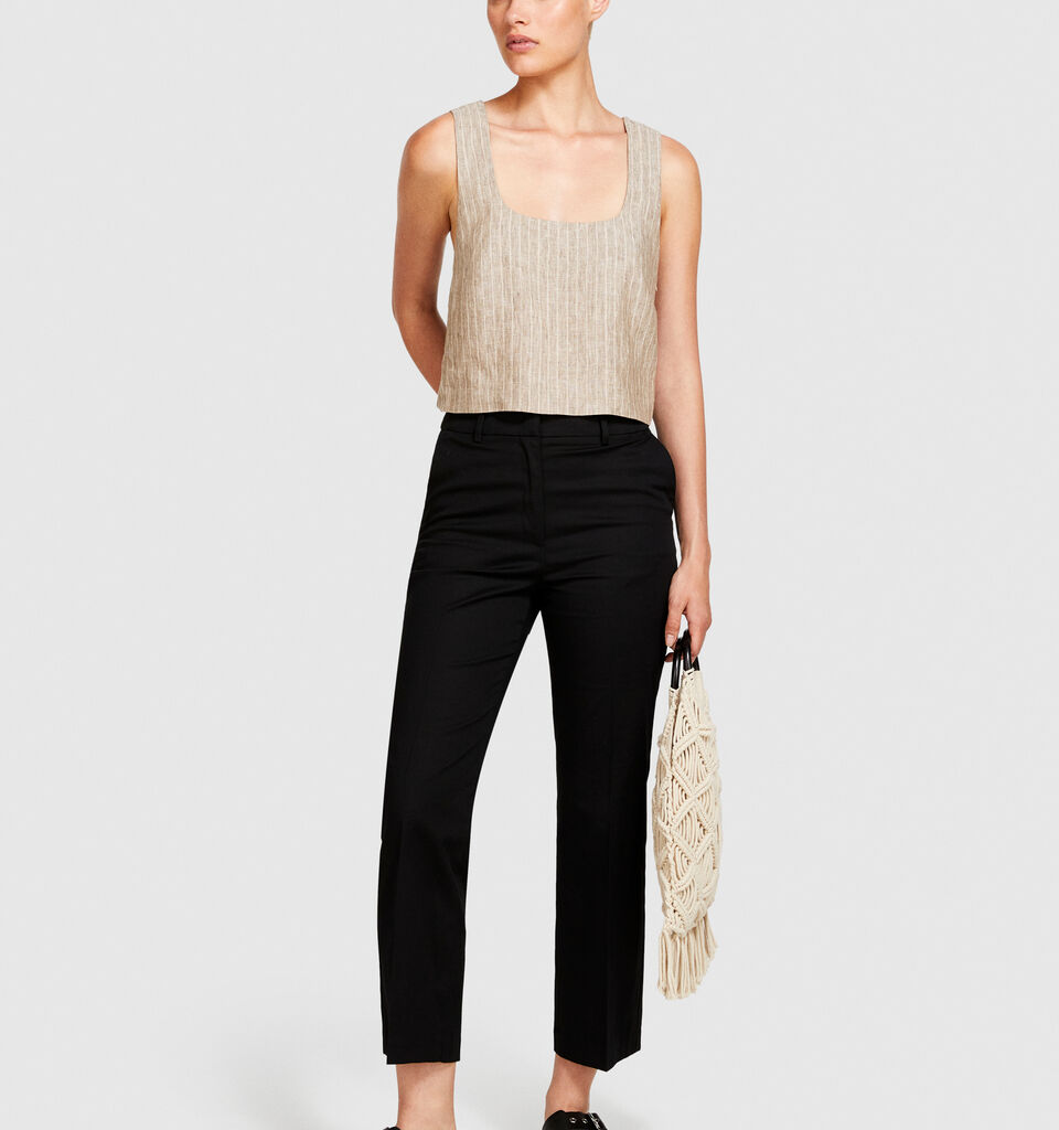 High-waisted trousers - women's high-waisted trousers - Black | Sisley image number 1